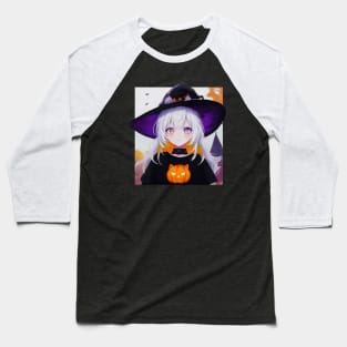 Enchanting World: Portrait of a Young Witch Girl Baseball T-Shirt